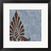 Framed Silver Damask III