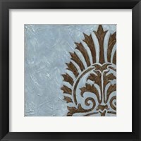 Silver Damask IV Framed Print