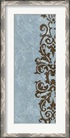 Framed Silver Damask VI