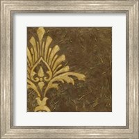 Framed Gold Damask I