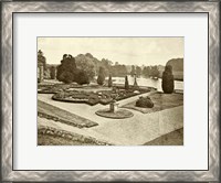 Framed Sepia Garden View III