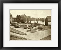 Framed Sepia Garden View III