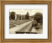 Framed Sepia Garden View IV