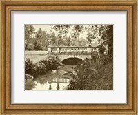 Framed Sepia Garden View V