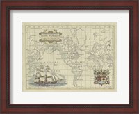 Framed Antique Map Of The World