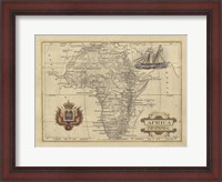 Framed Antique Map Of Africa