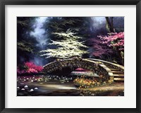 Dogwood and Waterlilies Framed Print
