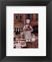 Framed Chef With Wine