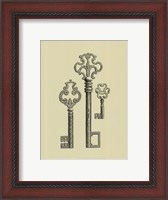 Framed Antique Keys II