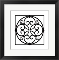 Framed Black And White Ironwork I