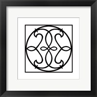 Black And White Ironwork V Framed Print