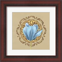Framed Gilded Tulip Medallion I
