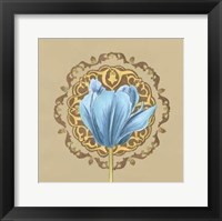 Gilded Tulip Medallion I Framed Print