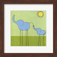 Framed Stick-Leg Elephant II