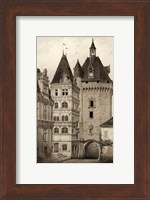 Framed Small Sepia Chateaux VI