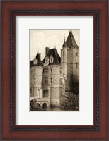 Framed Small Sepia Chateaux VII