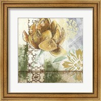 Framed Globeflower Fresco I