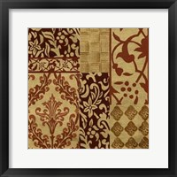 Henna Patterns On Gold II Framed Print
