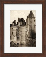 Framed Petite Sepia Chateaux VII