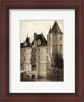 Framed Petite Sepia Chateaux VII