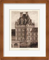 Framed Petite Sepia Chateaux VIII