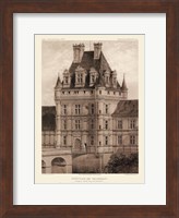 Framed Petite Sepia Chateaux VIII