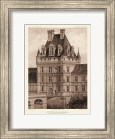 Framed Petite Sepia Chateaux VIII