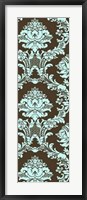 Framed Vivid Damask In Blue I