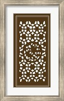 Framed Shoji Screen In Brown II