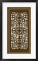 Framed Shoji Screen In Brown IV