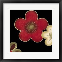 Framed Pop Blossoms In Red II