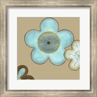 Framed Pop Blossoms In Blue II