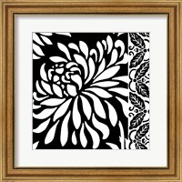 Framed Graphic Chrysanthemums I