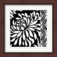Framed Graphic Chrysanthemums I