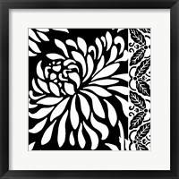 Graphic Chrysanthemums I Framed Print