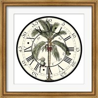 Framed Antique Palm Clock