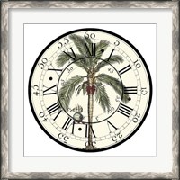 Framed Antique Palm Clock