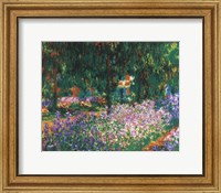 Framed Artist's Garden at Giverny, c.1900 (green trees)