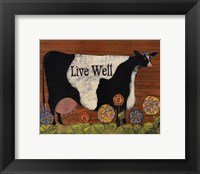 Framed Live Well Cow
