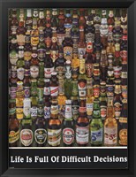 Framed Beer Bottles
