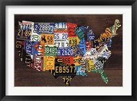 Framed Usa Map II