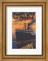 Framed Allan Line To Canada