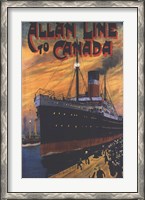 Framed Allan Line To Canada