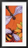 Framed Dragonfly and Bumblebee