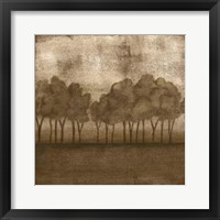 Trees At Dusk II Framed Print