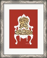 Framed Leopard Chair On Red