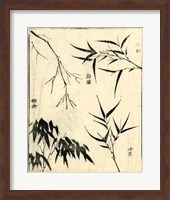 Framed Bamboo Woodblock I