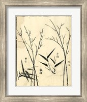 Framed Bamboo Woodblock II