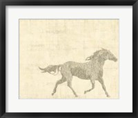 Framed Vintage Horse I