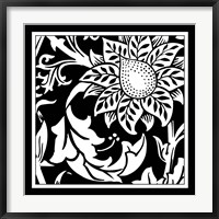 Framed Printed Graphic Floral Motif II